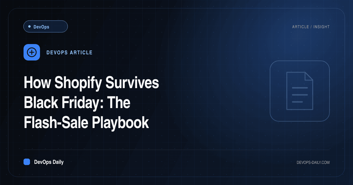 How Shopify Survives Black Friday: The Flash-Sale Playbook
